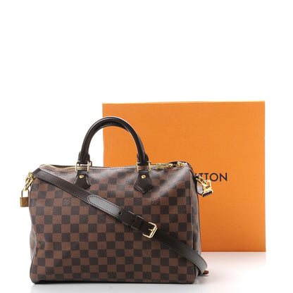Louis Vuitton Damier Ebene Speedy Bandouliere 30 10 of 10