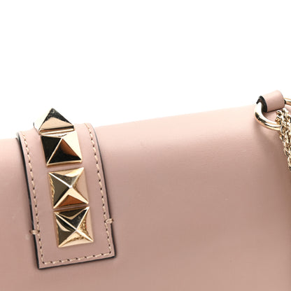 Valentino Garavani Vitello Medium Glam Lock Rockstud Flap Poudre 9 of 12