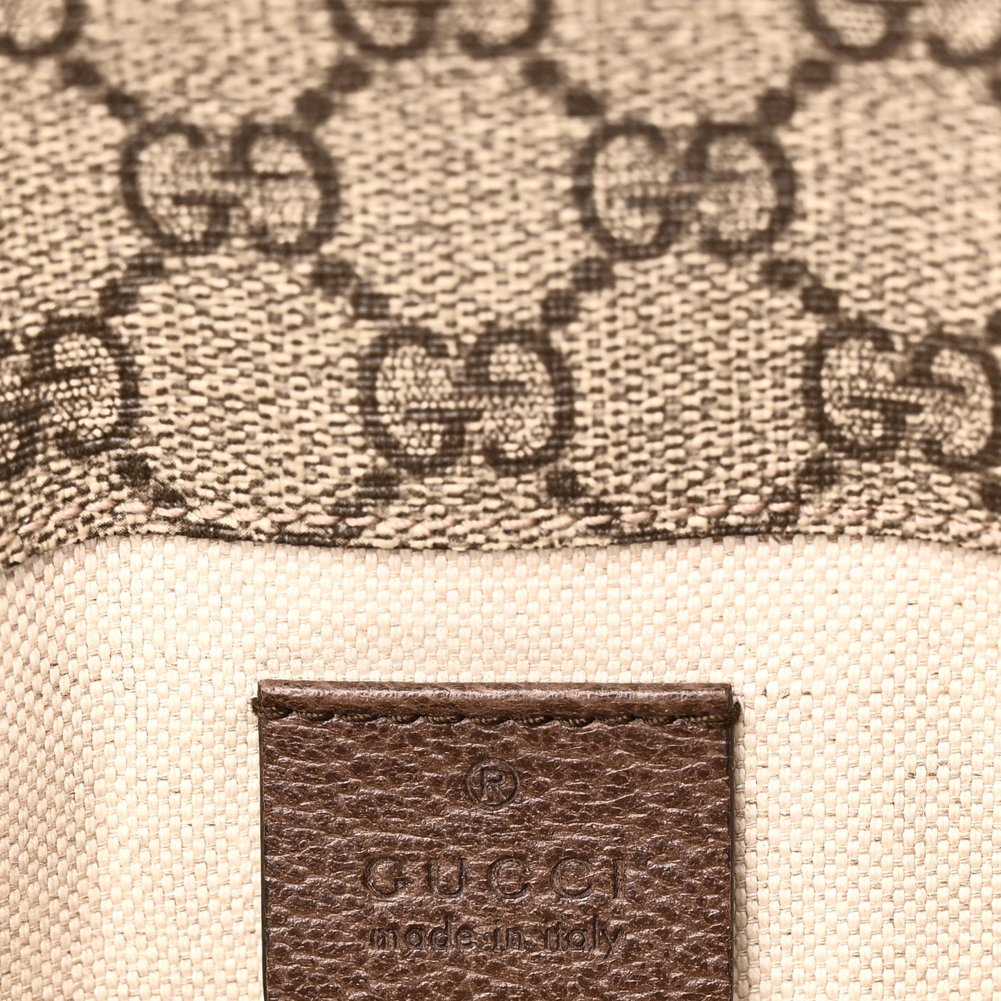 GG Supreme Monogram Neo Vintage Web Belt Bag Brown