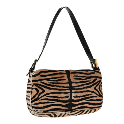 Fendi Calf Hair Zebra Print Baguette Brown 3 of 13
