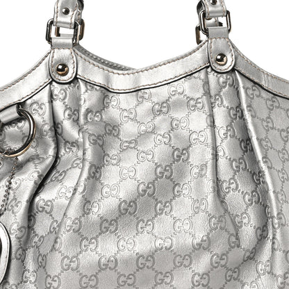 Gucci Guccissima Medium Sukey Tote Silver 8 of 14
