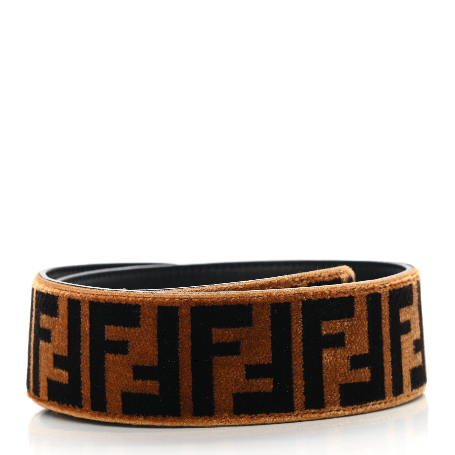 Fendi Velvet Tapestry FF Strap You Tobacco 2 of 6