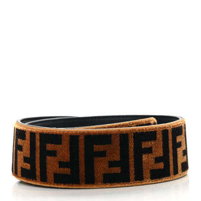 Fendi Velvet Tapestry FF Strap You Tobacco 2 of 6