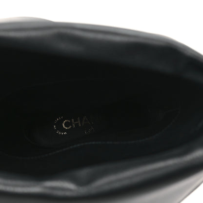 Chanel Calfskin CC Fold Over Boots 39 Black 8 of 9