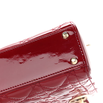 Christian Dior Patent Cannage Mini Lady Dior Red 12 of 13
