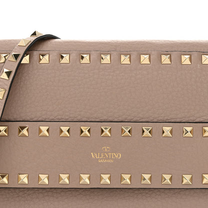 Valentino Garavani Grained Calfskin Small Rockstud Flap Crossbody Bag Poudre 7 of 15