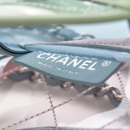 Chanel Lambskin PVC Quilted Medium Coco Splash Flap Blue Green 8 of 9