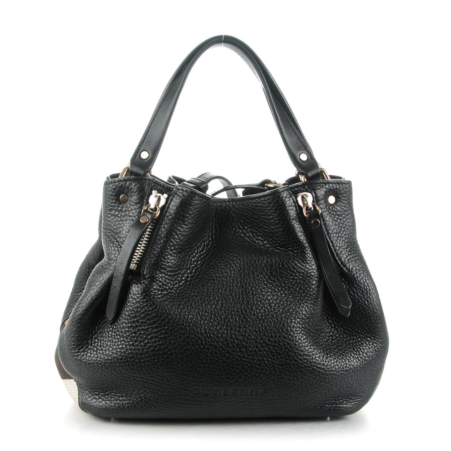 Calfskin Canvas Mega Check Small Maidstone Black