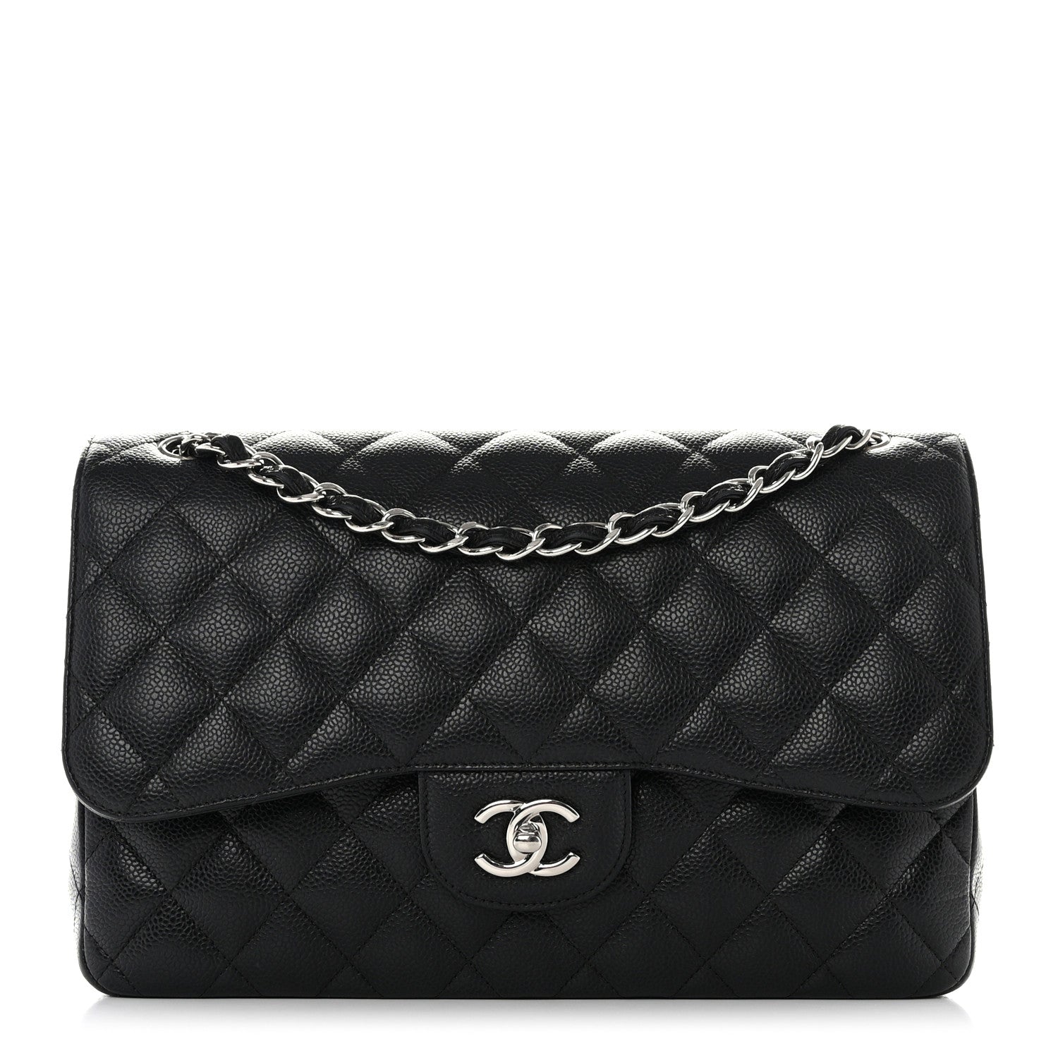 Chanel Caviar Quilted Jumbo Double Flap Black 1 of 10