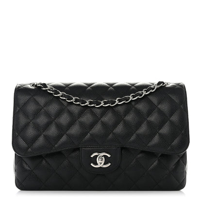 Chanel Caviar Quilted Jumbo Double Flap Black 1 of 10