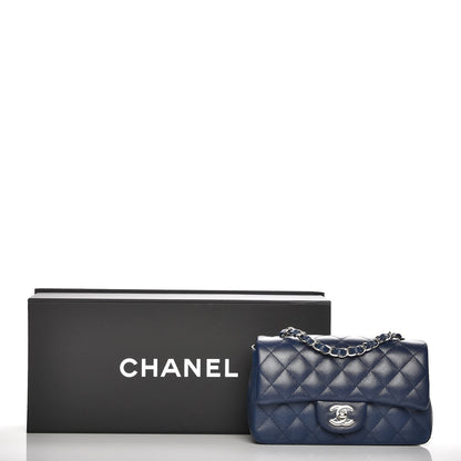 Chanel Caviar Quilted Mini Rectangular Flap Blue 8 of 8