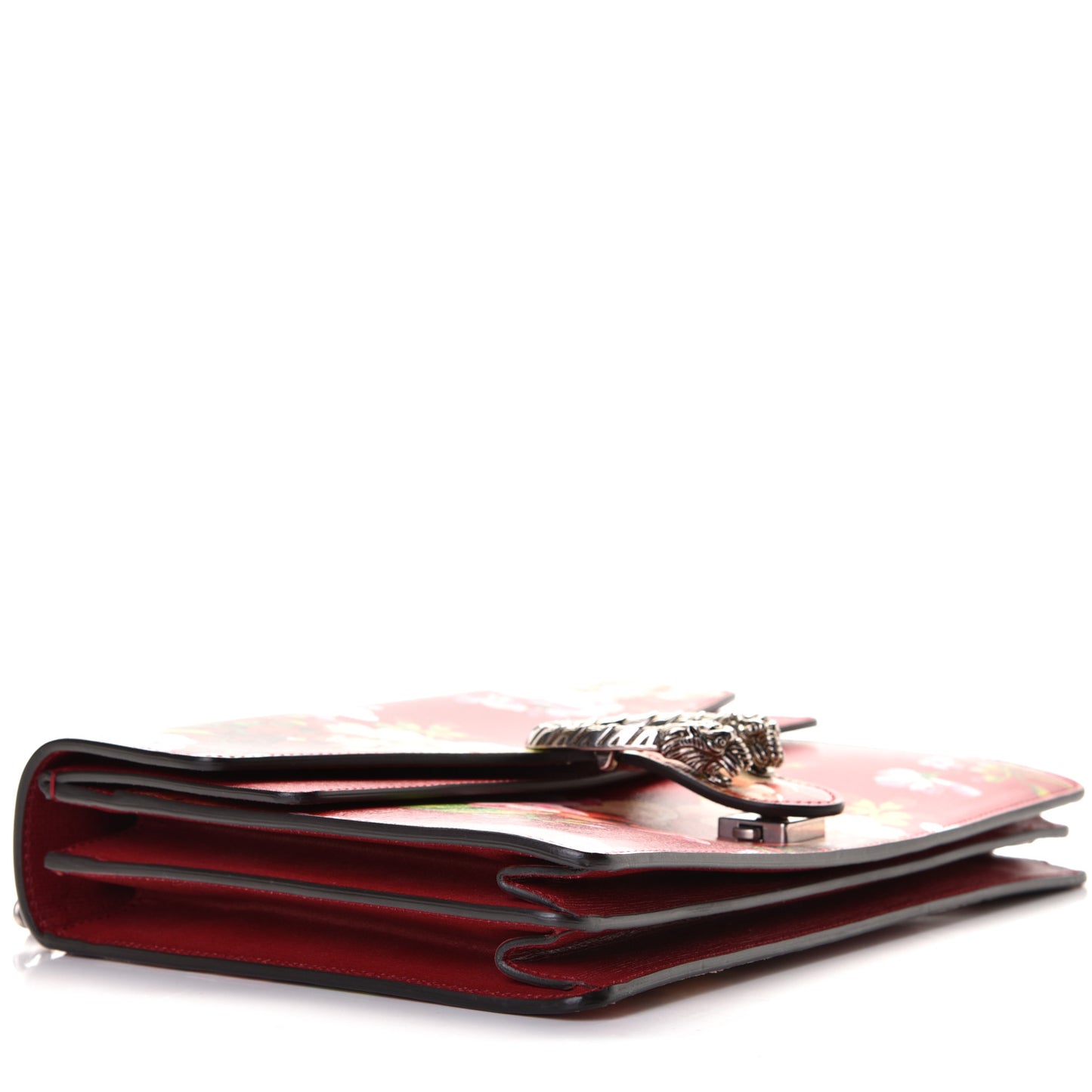 Calfskin Blooms Print Medium Dionysus Shoulder Bag Romantic Cherry Multicolor