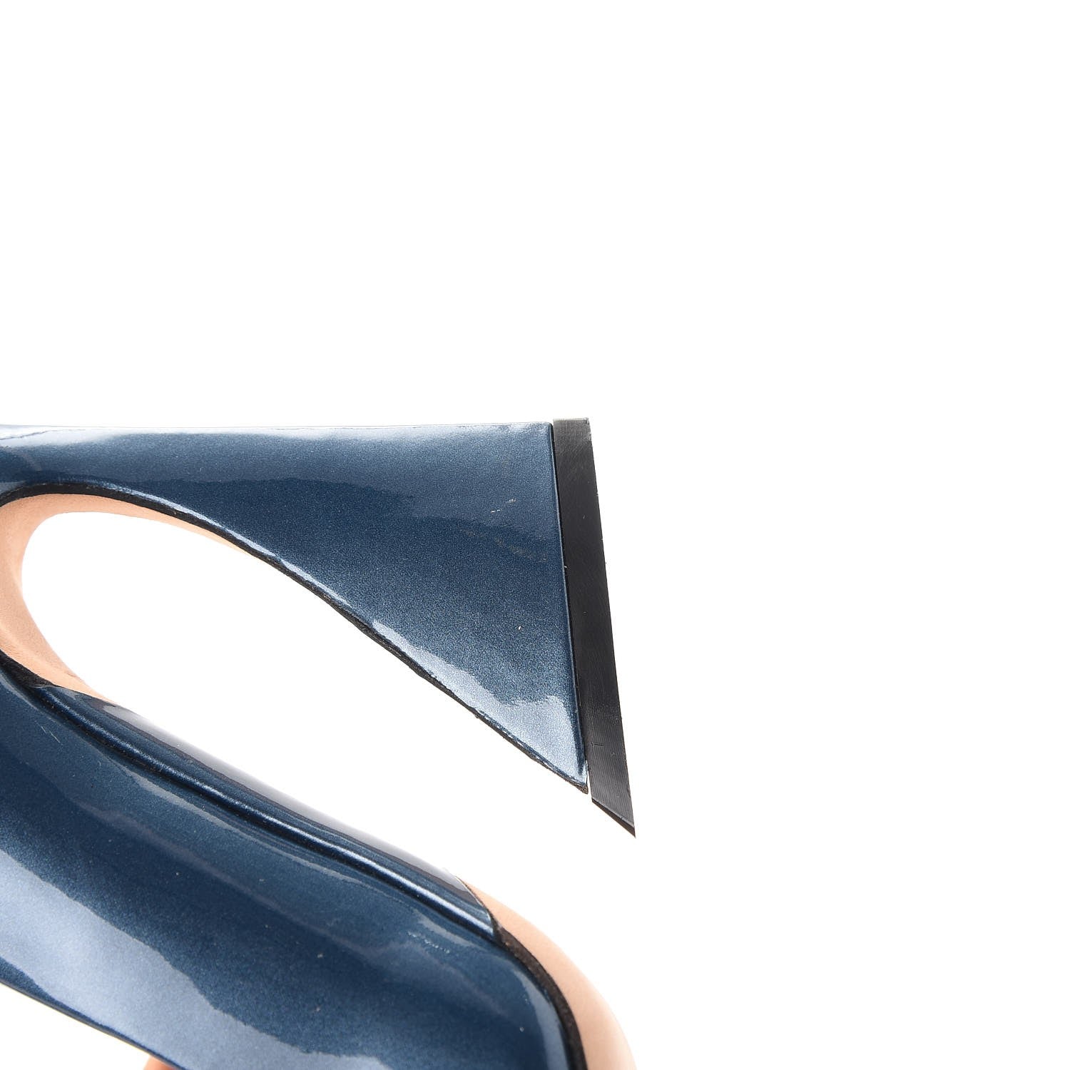 Christian Dior Patent Slingback Pumps 34 Blue 16 of 17