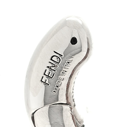 Fendi Metal Crystal Ear Cuff Orange Silver 3 of 4