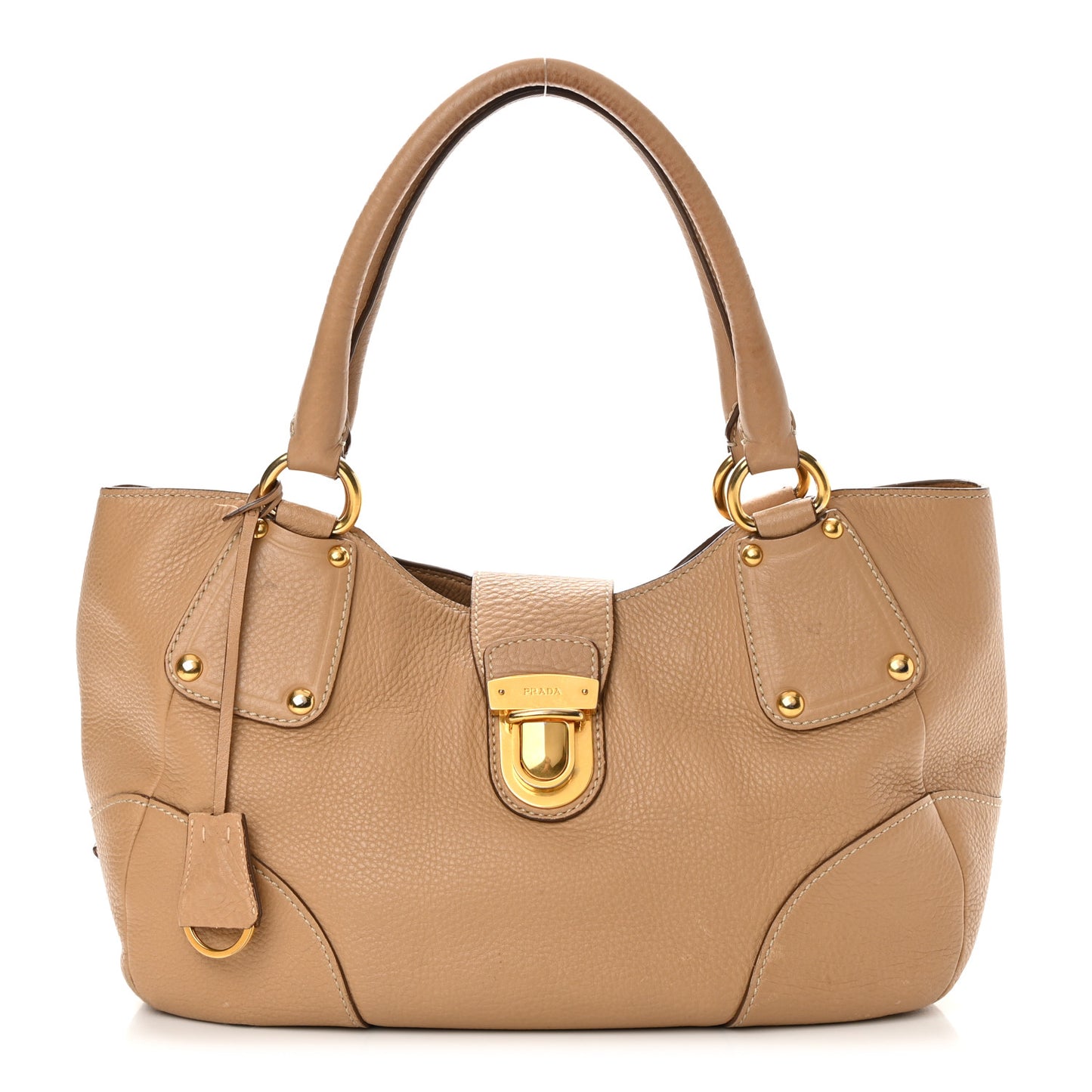 Vitello Daino Pushlock Tote Sughero