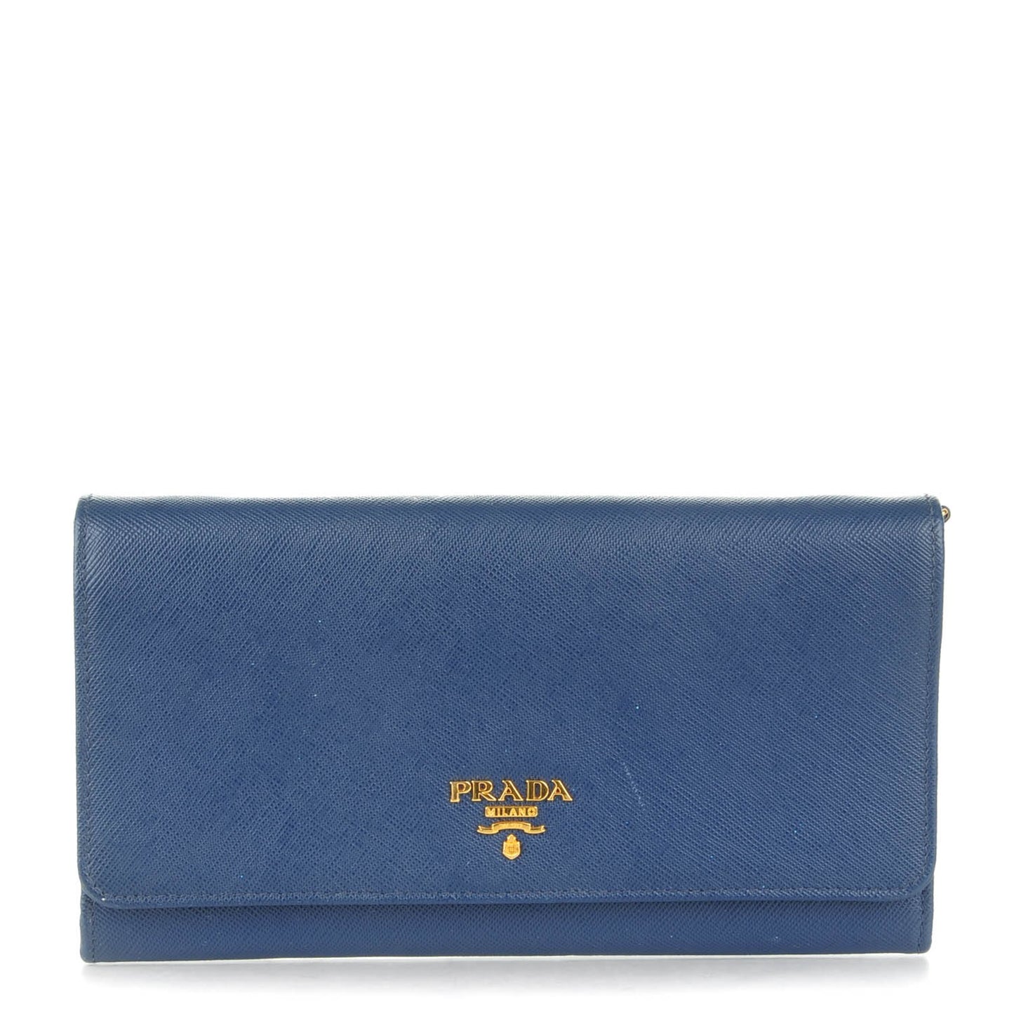Saffiano Metal Large Chain Wallet Bleuette