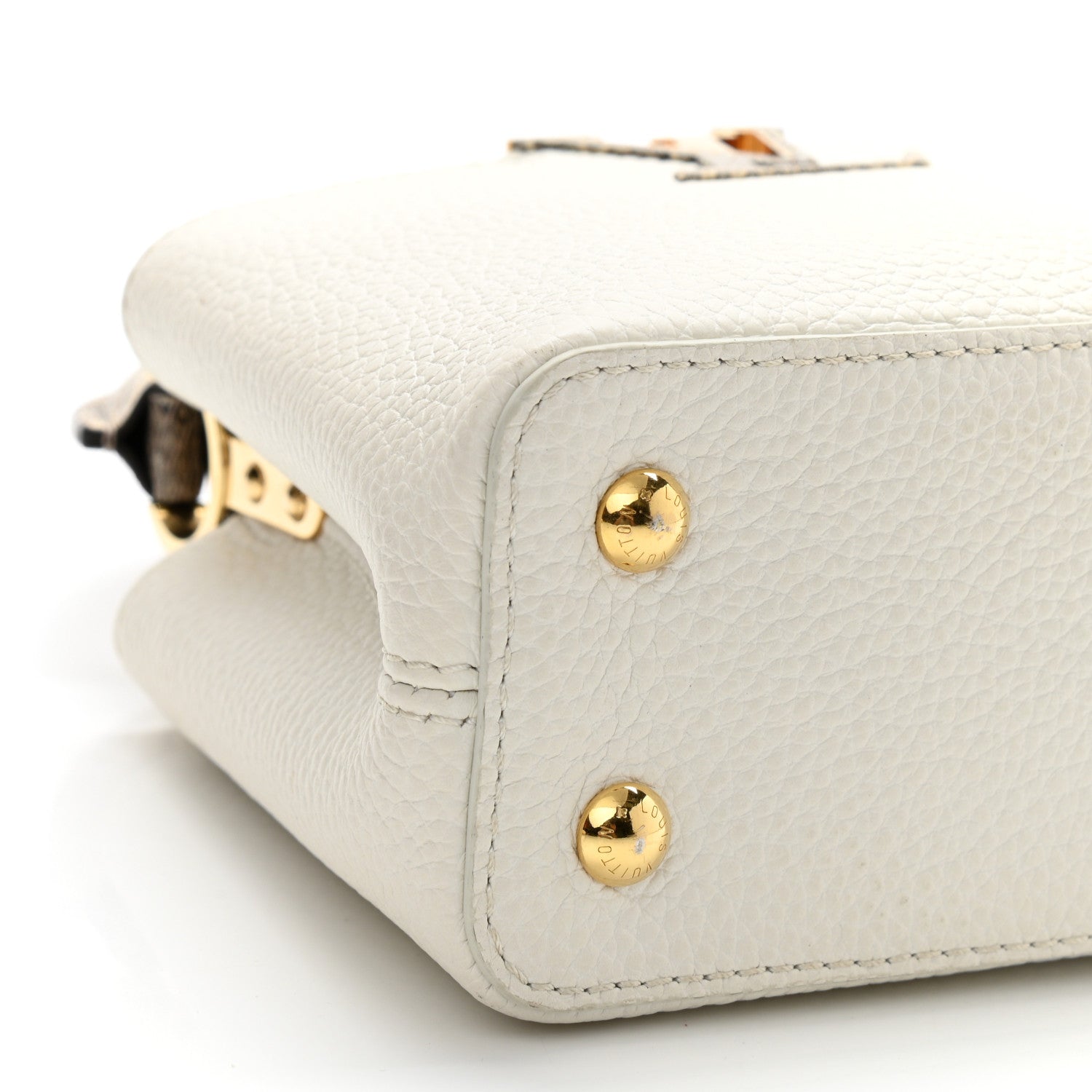 Louis Vuitton Taurillon Ayers Capucines Mini White Snow White 8 of 10