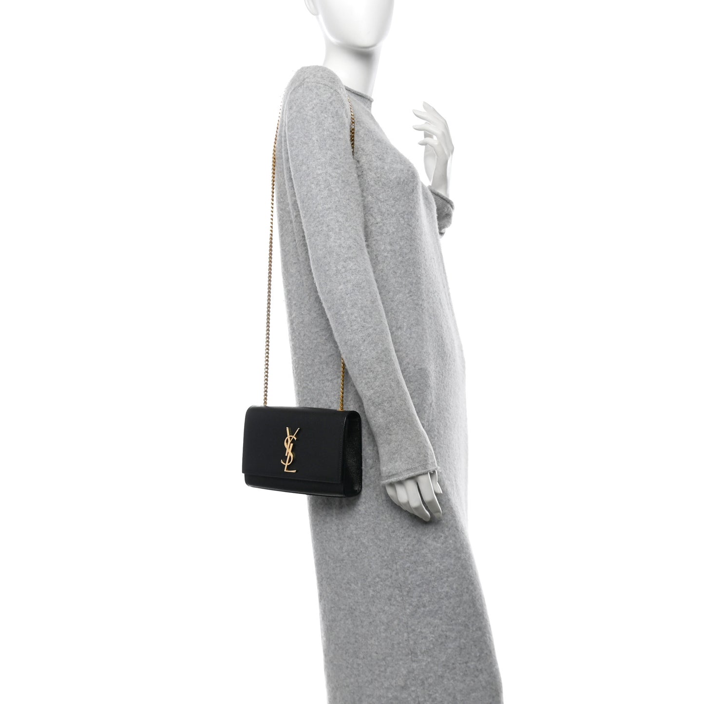 Grain De Poudre Small Monogram Kate Satchel Black