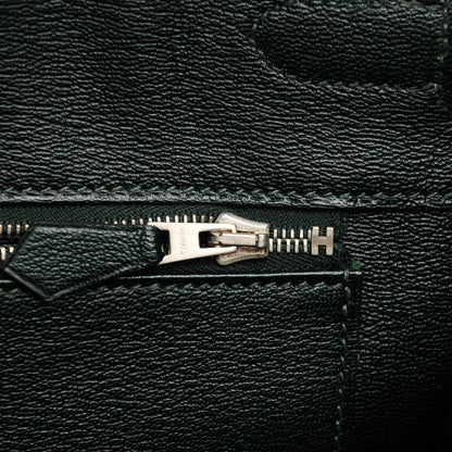 Hermes Shiny Porosus Crocodile Birkin 30 Vert Fonce 16 of 20