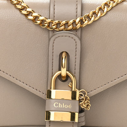 Chloe Shiny Goatskin Calfskin Aby Chain Shoulder Bag Motty Grey 8 of 10