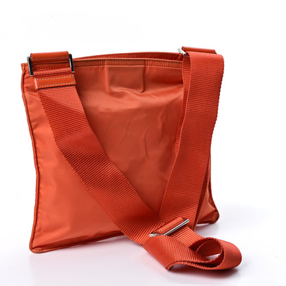 Prada Nylon Vela Flat Messenger Bag Papaya 2 of 11