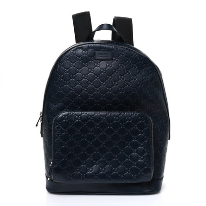 Gucci Guccissima Signature Day Backpack Blue 1 of 10