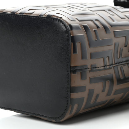 Fendi Vitello Liberty F is Fendi Bi-Color FF 1974 Embossed Mini Mon Tresor Bucket Bag Maya Black 8 of 8