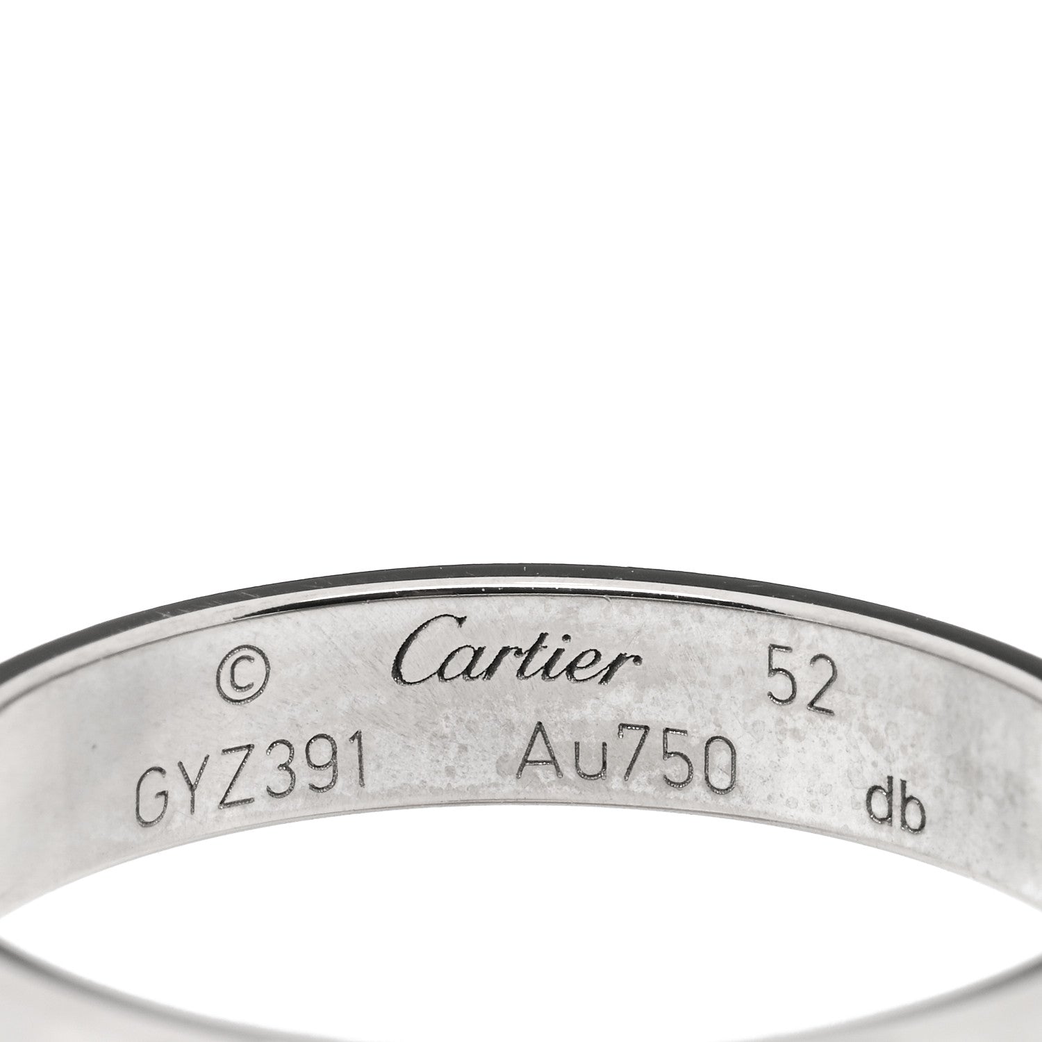 Cartier 18K White Gold 3.5mm LOVE Wedding Band Ring 51 5.75 4 of 4