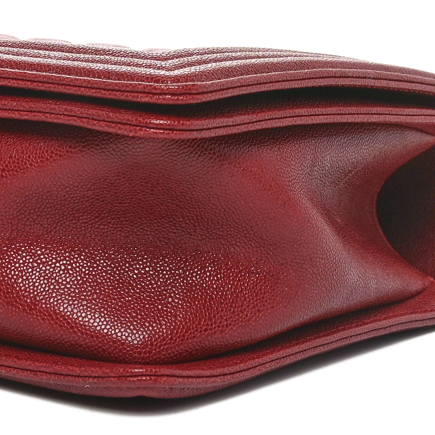 Caviar Quilted New Medium Boy Flap Burgundy