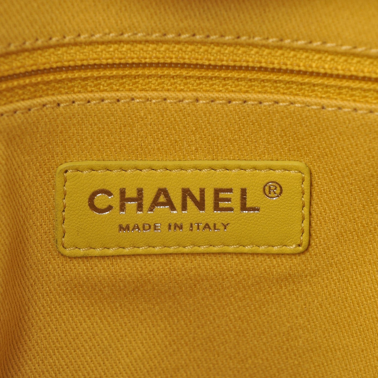 Chanel Woven Straw Raffia Small Deauville Tote Yellow 6 of 7