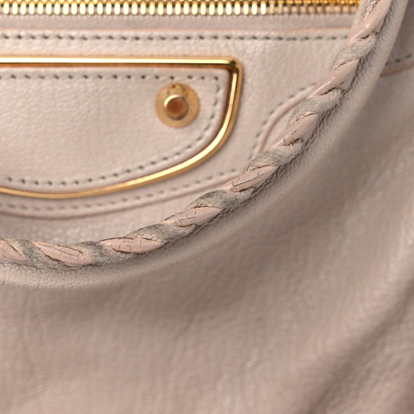 Chevre Gold Hardware Metallic Edge City Beige Praline