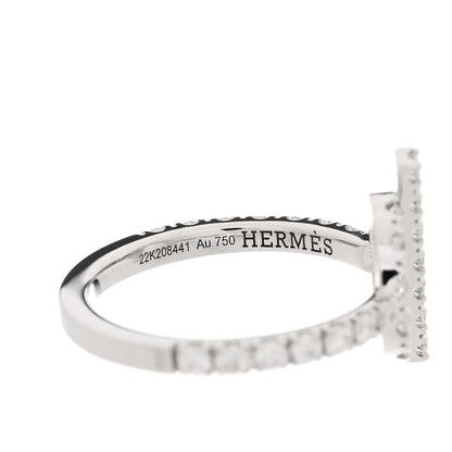 Hermes 18K White Gold Diamond Finesse Ring 53 6.25 4 of 6