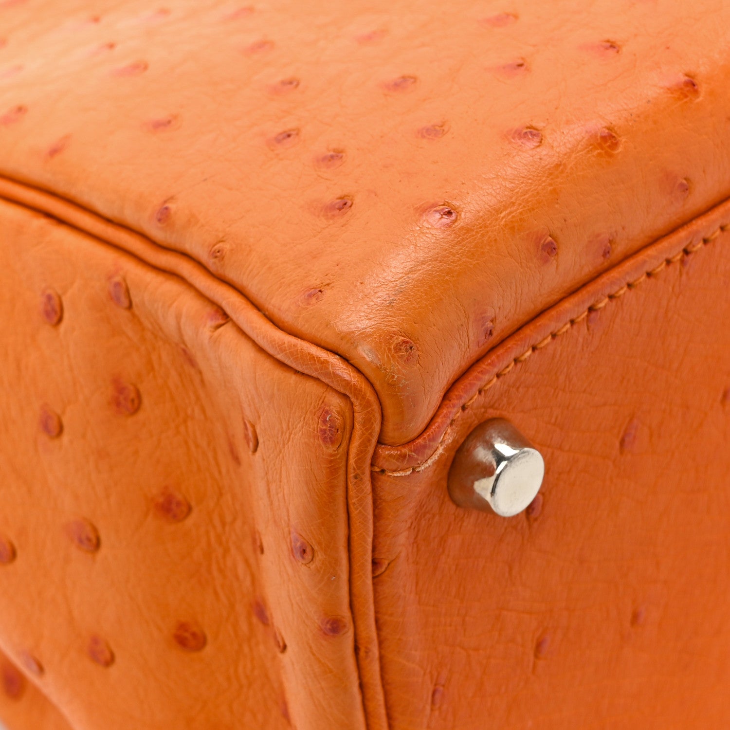 Hermes Ostrich Kelly Retourne 32 Orange 14 of 20