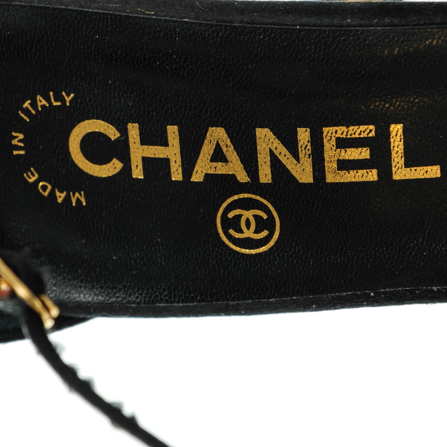 Chanel Satin Pearl Pumps 38 Black 8 of 8