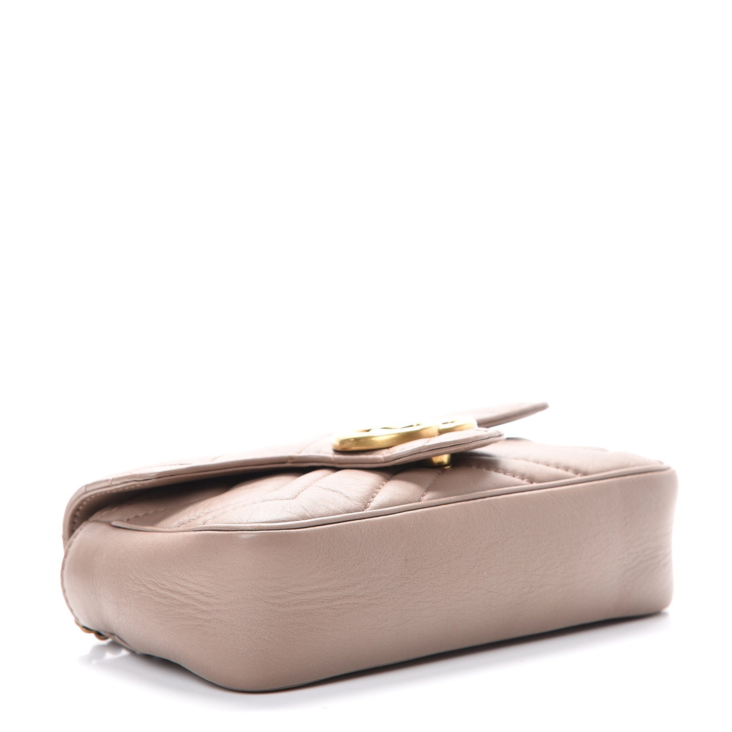 Calfskin Matelasse Super Mini GG Marmont Shoulder Bag Porcelain Rose