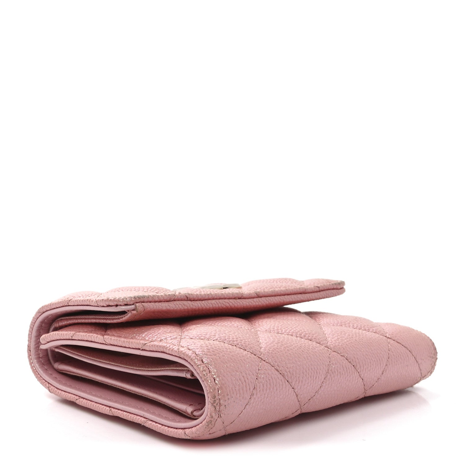 Chanel Iridescent Caviar Quilted Small Flap Wallet Rose Pink 4 of 11