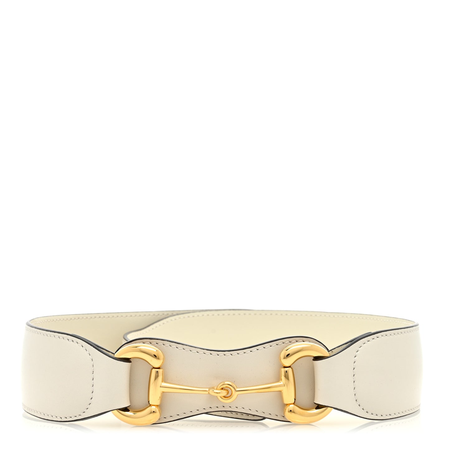 Efesto Leather Horsebit 25mm Belt 75 30 Mystic White