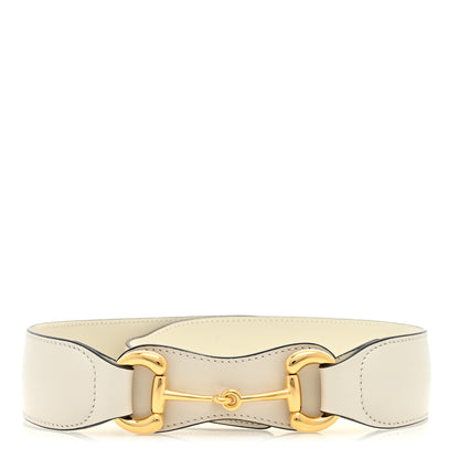Gucci Efesto Leather Horsebit 25mm Belt 75 30 Mystic White 1 of 4