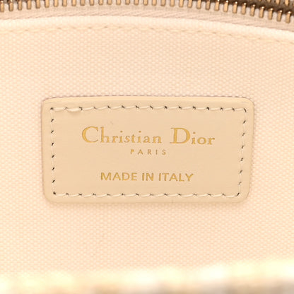 Christian Dior Oblique Chambray Calfskin Small Book Tote With Strap Gold Natural 7 of 12