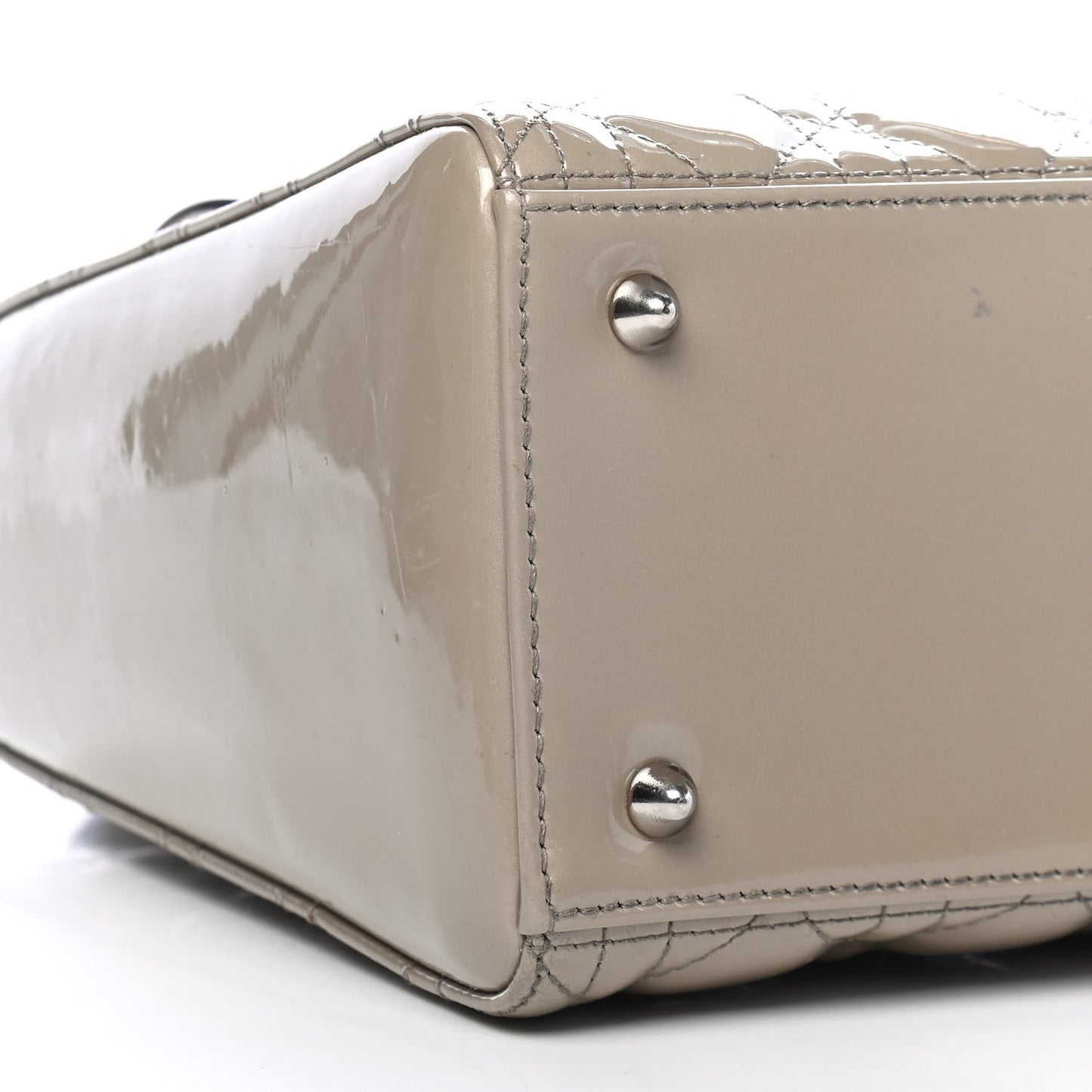 Patent Cannage Medium Lady Dior Grey
