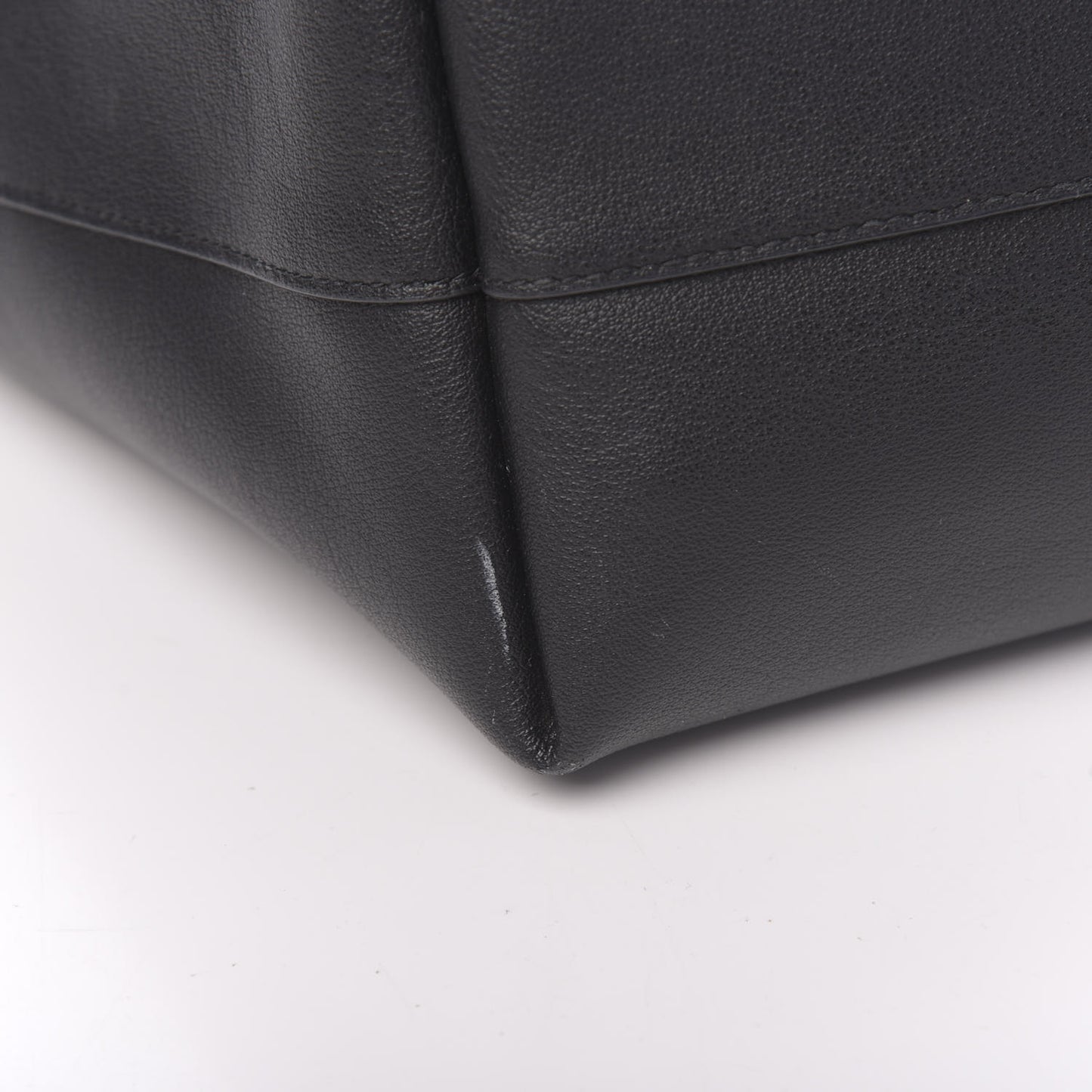 Calfskin Large Shopping Tote Black