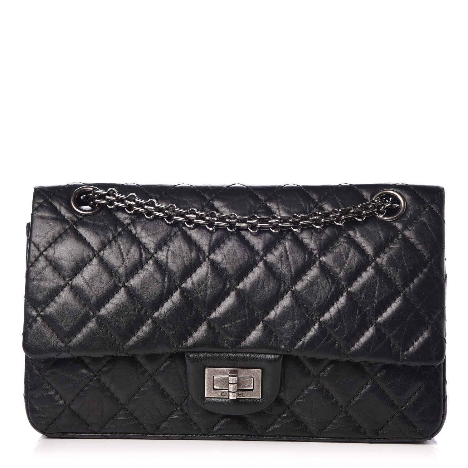 Chanel Aged Calfskin Quilted 2.55 Reissue 225 Flap Black 1 of 7
