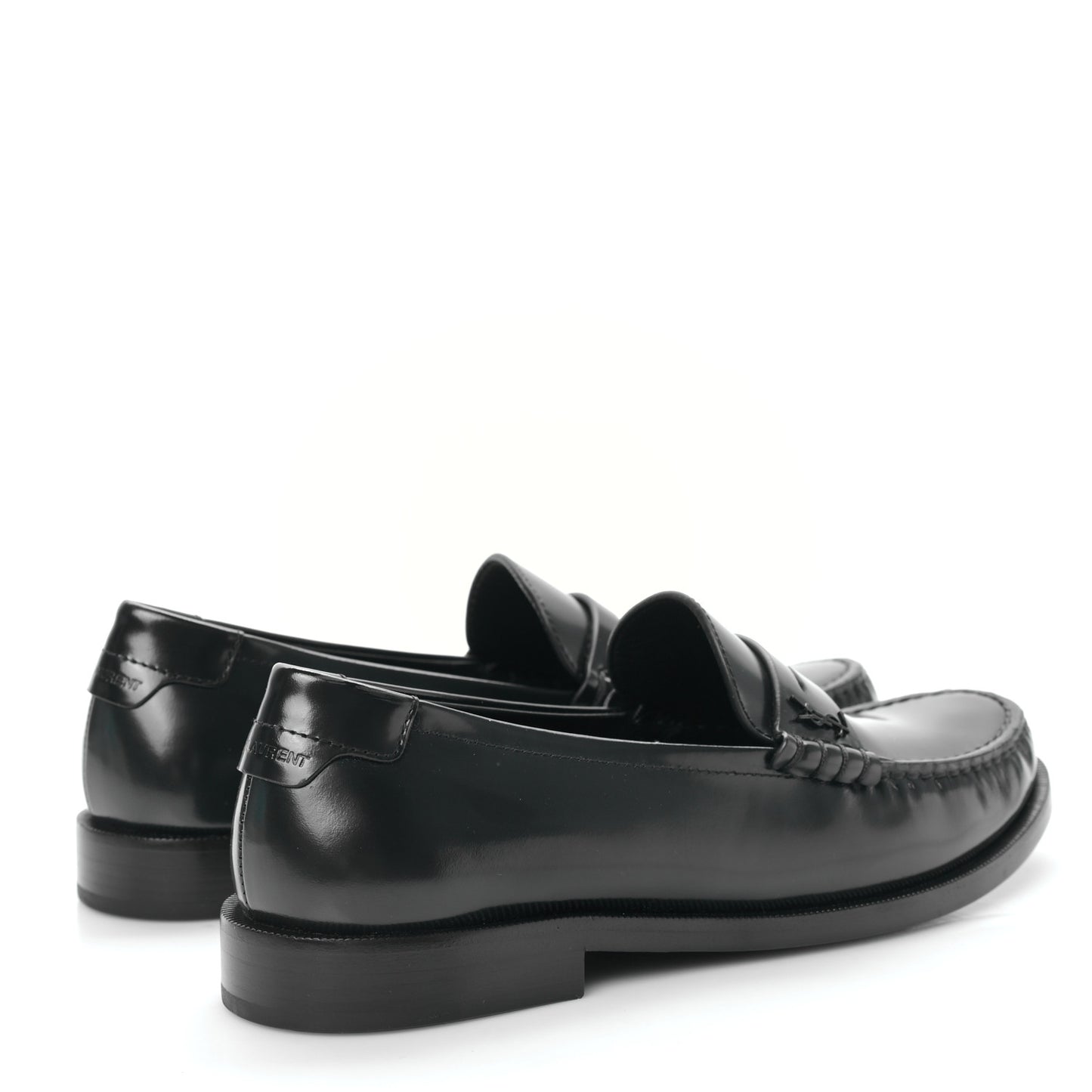 Calfskin Penny Loafers 39.5 Black