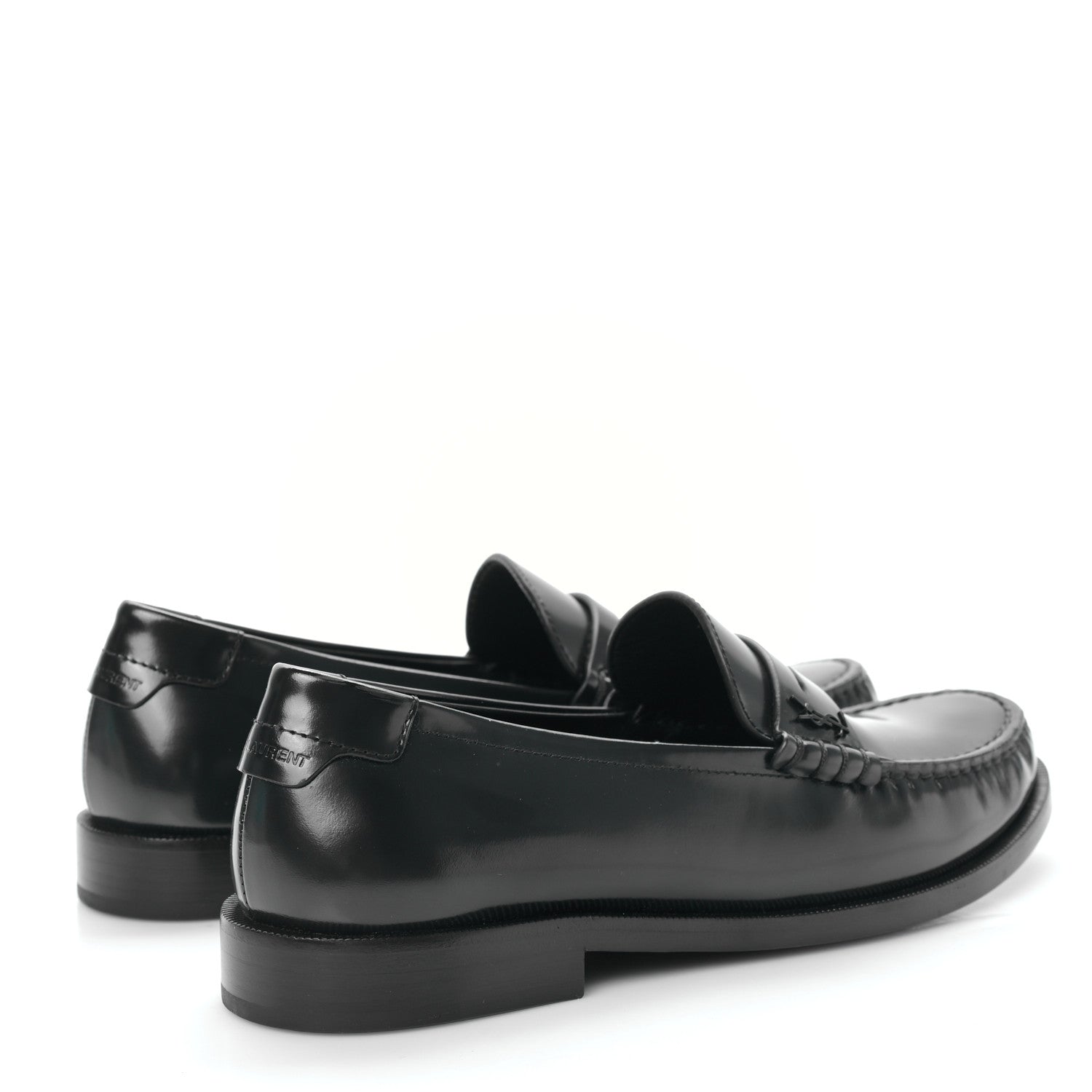 Saint Laurent Calfskin Penny Loafers 39.5 Black 4 of 8