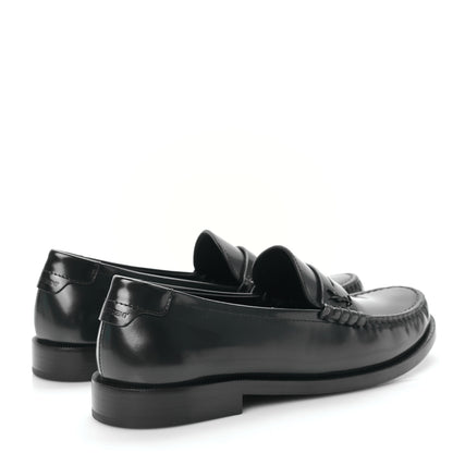 Saint Laurent Calfskin Penny Loafers 39.5 Black 4 of 8