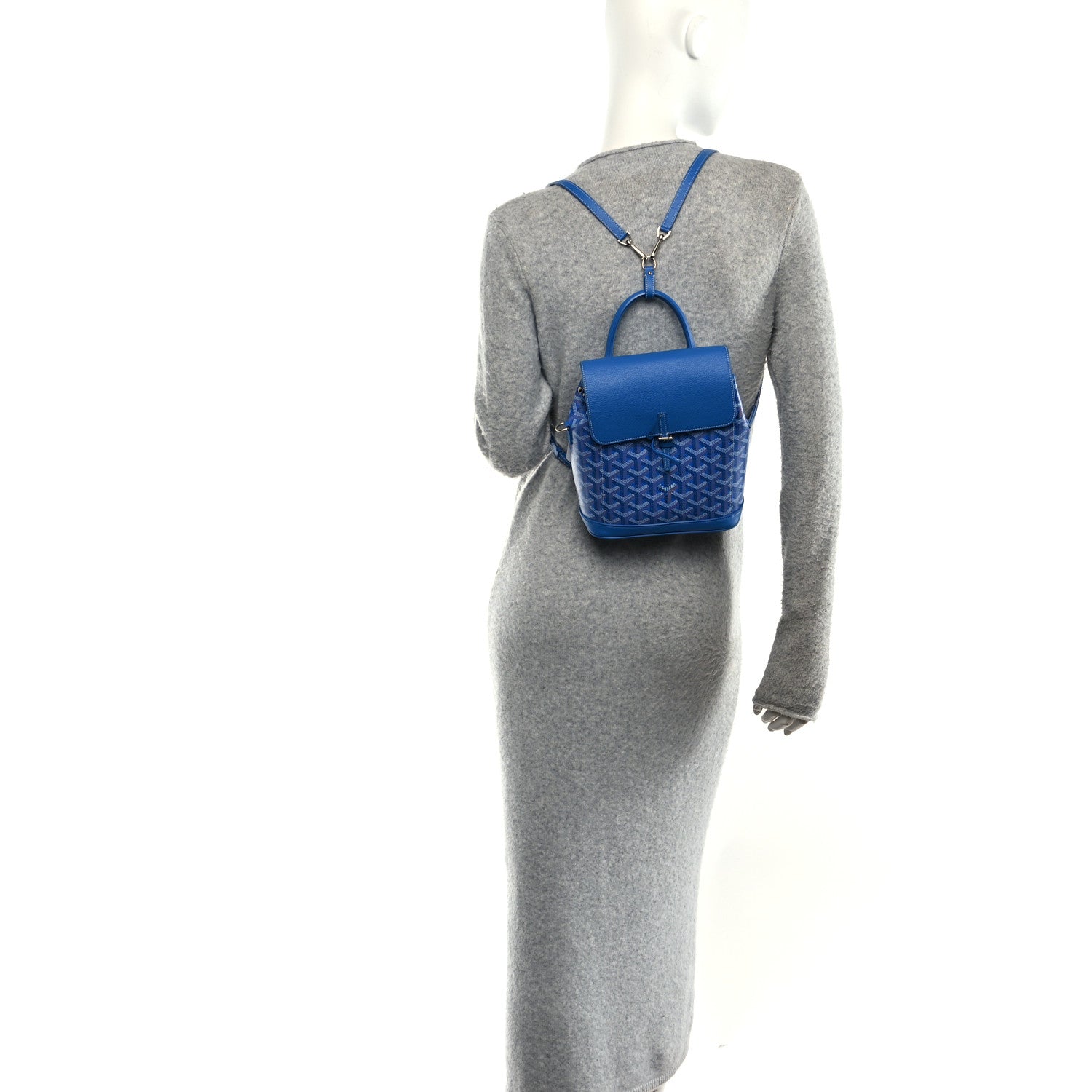 Goyard Goyardine Calfskin Mini Alpin Backpack Sky Blue 2 of 9