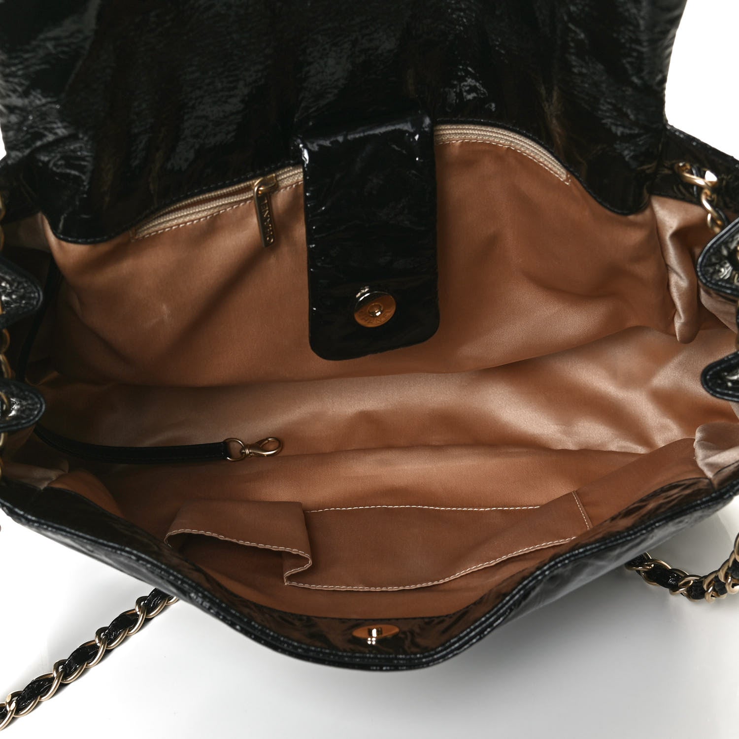 Chanel Vinyl XL Rock and Chain Flap Black 5 of 10