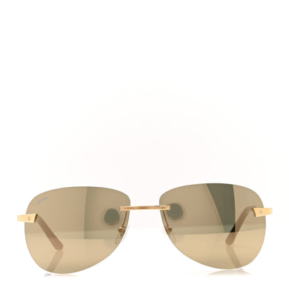 Cartier Metal Rimless CT0035RS Sunglasses Gold 2 of 8