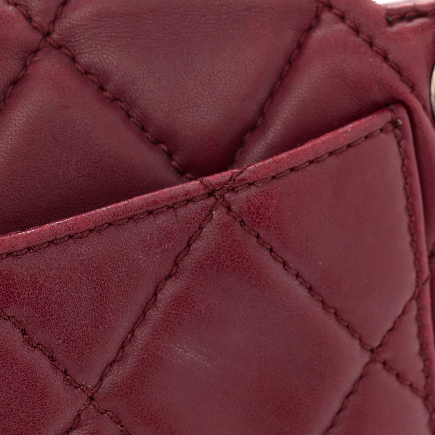 Chanel Lambskin Quilted Accordion Flap Burgundy 14 of 16