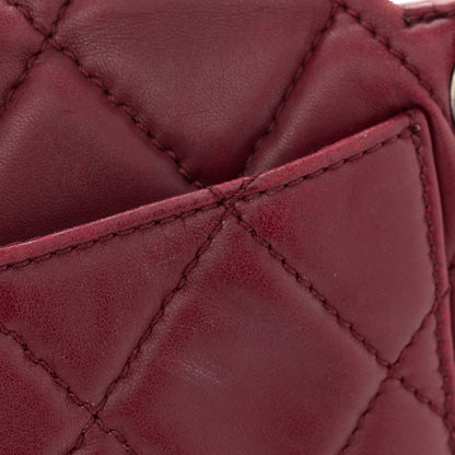 Chanel Lambskin Quilted Accordion Flap Burgundy 14 of 16